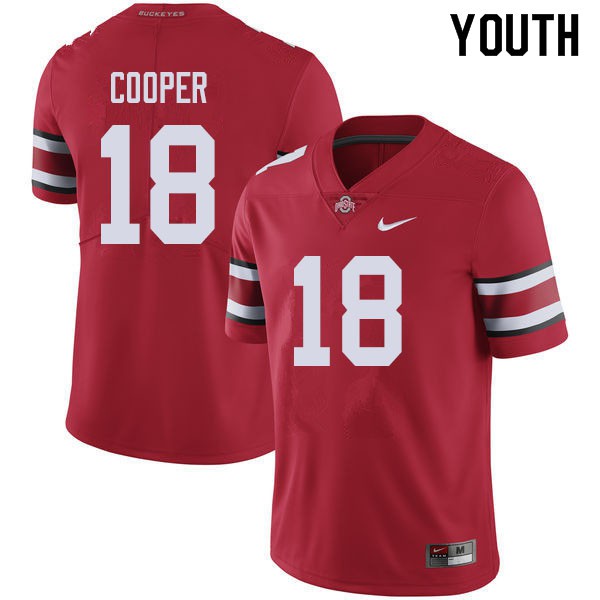Ohio State Buckeyes #18 Jonathon Cooper Youth College Jersey Red OSU83850